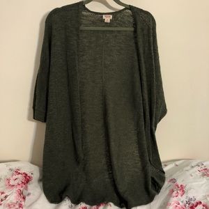 Open-Knit Cocoon Cardigan